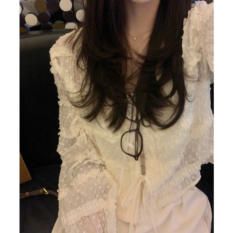 クリームシフォンストリングブラウス/2025 AW COLLECTION | by muni:r | 詳細画像7 