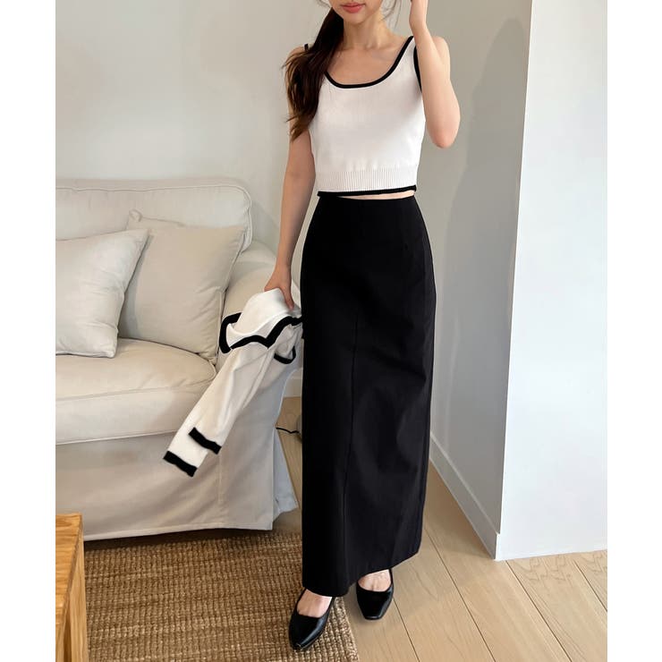 【着用動画あり 3色展開】配色クロップド ニットカーディガン | by muni:r | 詳細画像20 