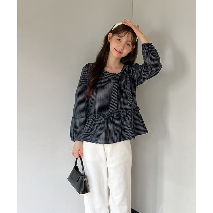 【着用動画あり 2色展開】ロマンティックボウタイブラウス 2025 | by muni:r | 詳細画像16 