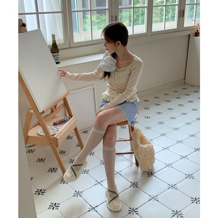 レースリボンストラップトップス/2025 AW COLLECTION | by muni:r | 詳細画像11 