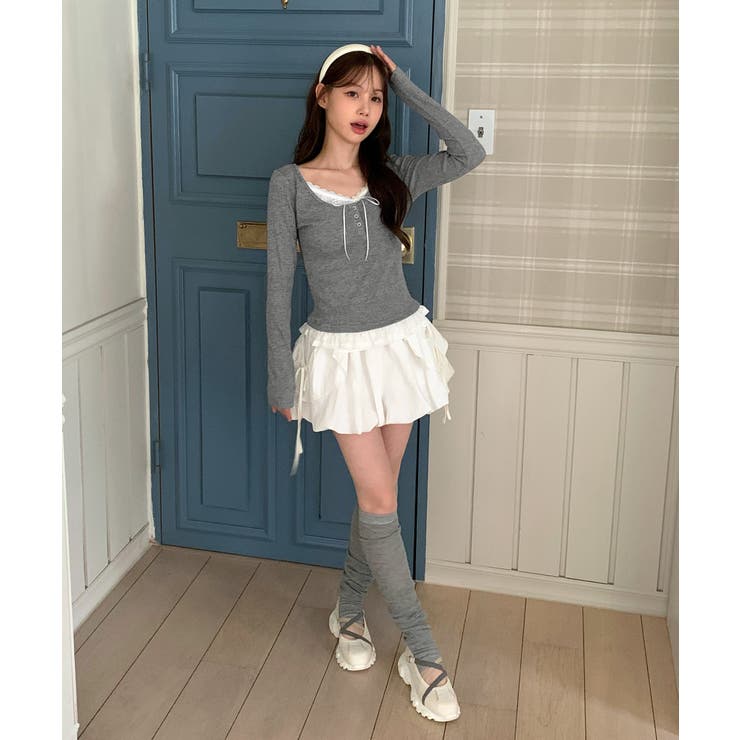 レースリボンストラップトップス/2025 AW COLLECTION | by muni:r | 詳細画像16 