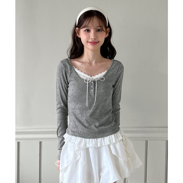 レースリボンストラップトップス/2025 AW COLLECTION | by muni:r | 詳細画像18 