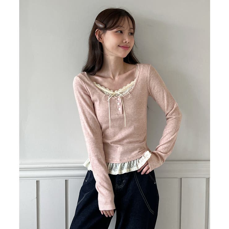 レースリボンストラップトップス/2025 AW COLLECTION | by muni:r | 詳細画像23 