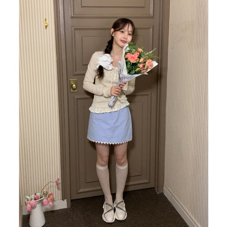 レースリボンストラップトップス/2025 AW COLLECTION | by muni:r | 詳細画像3 