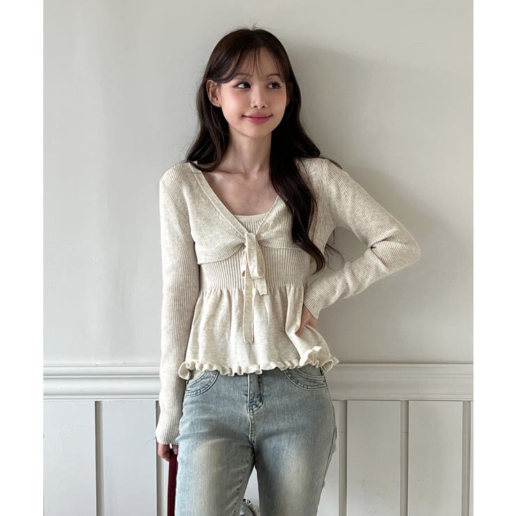 ニットボレロ+スリーブレストップ 2025 AW[品番：FROW0001646