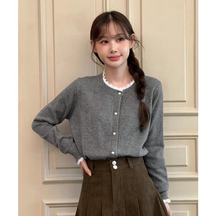 パールボタンカーディガン/2025 AW COLLECTION[品番：FROW0001651]｜by