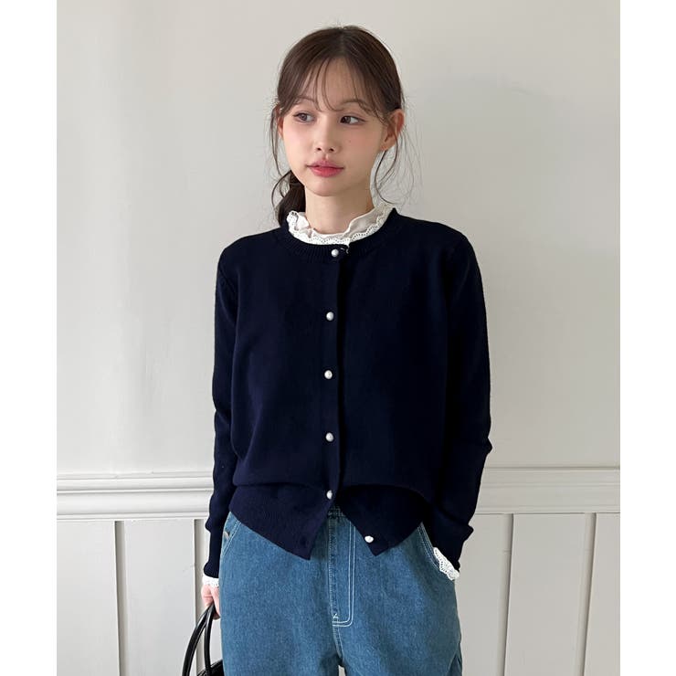 パールボタンカーディガン/2025 AW COLLECTION[品番：FROW0001651]｜by