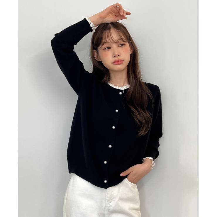 パールボタンカーディガン/2025 AW COLLECTION[品番：FROW0001651]｜by