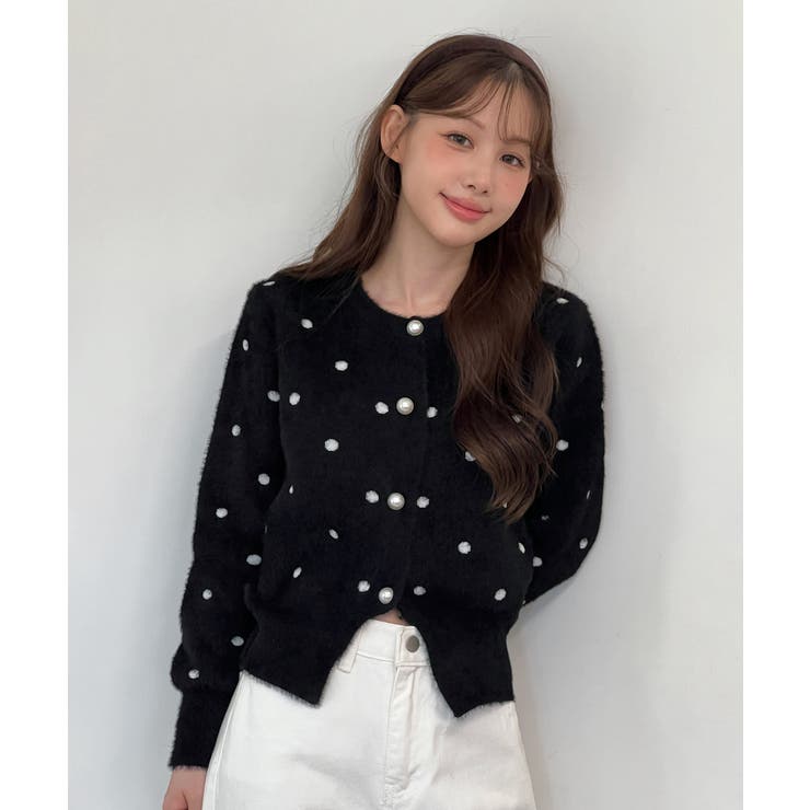 ドットニットカーディガン 2025 AW | by muni:r | 詳細画像10 