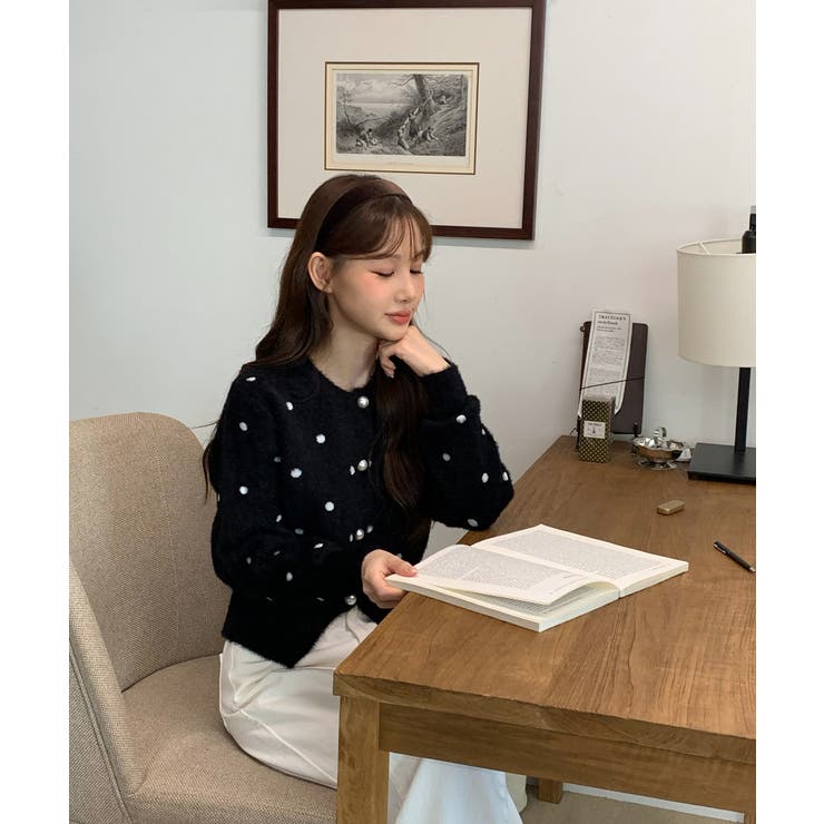 ドットニットカーディガン 2025 AW | by muni:r | 詳細画像12 