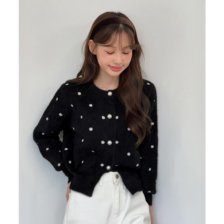 ドットニットカーディガン 2025 AW | by muni:r | 詳細画像16 