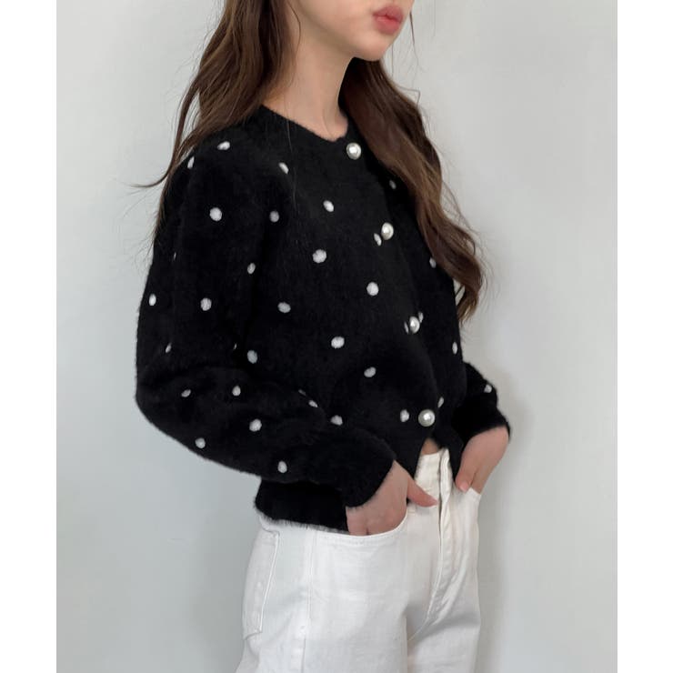 ドットニットカーディガン 2025 AW | by muni:r | 詳細画像17 