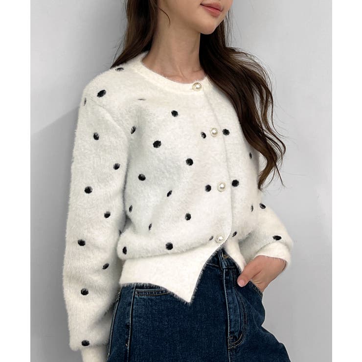 ドットニットカーディガン 2025 AW | by muni:r | 詳細画像2 