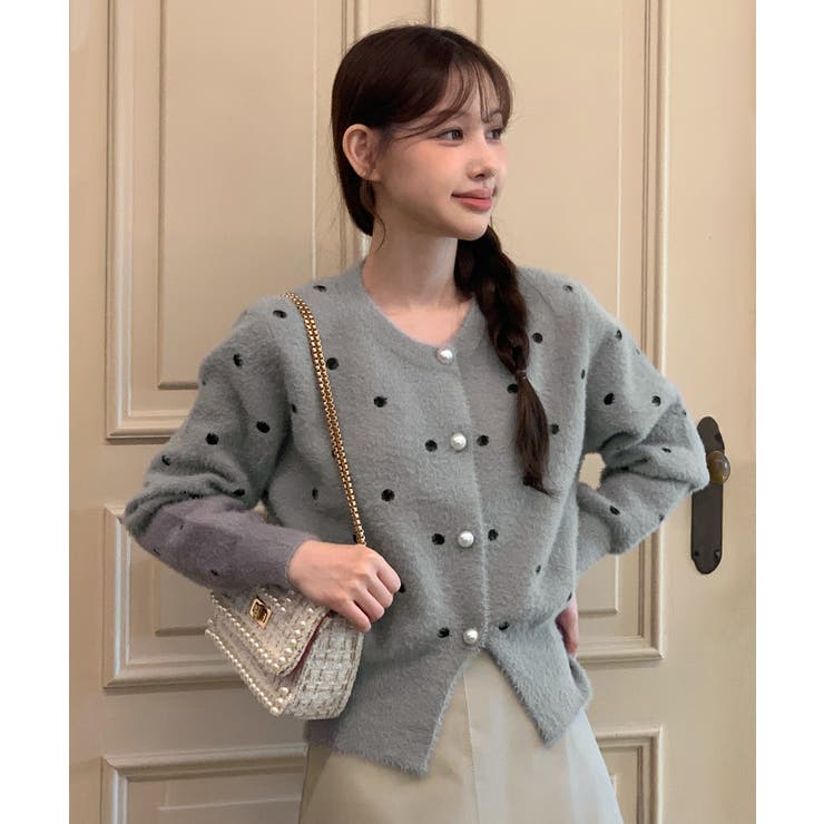 ドットニットカーディガン 2025 AW | by muni:r | 詳細画像24 