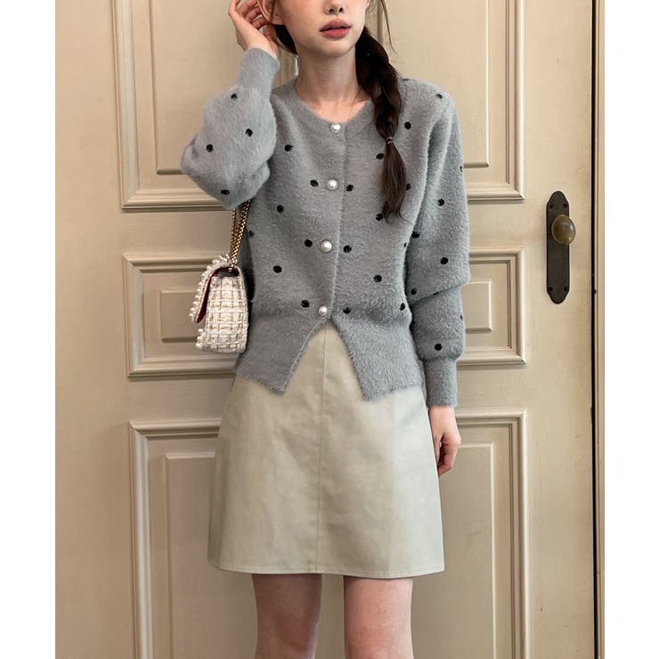 ドットニットカーディガン 2025 AW | by muni:r | 詳細画像26 