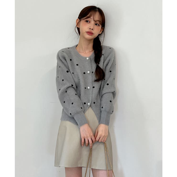 ドットニットカーディガン 2025 AW | by muni:r | 詳細画像30 