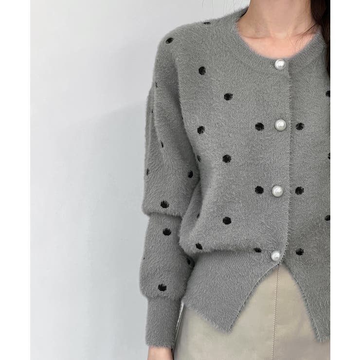 ドットニットカーディガン 2025 AW | by muni:r | 詳細画像32 