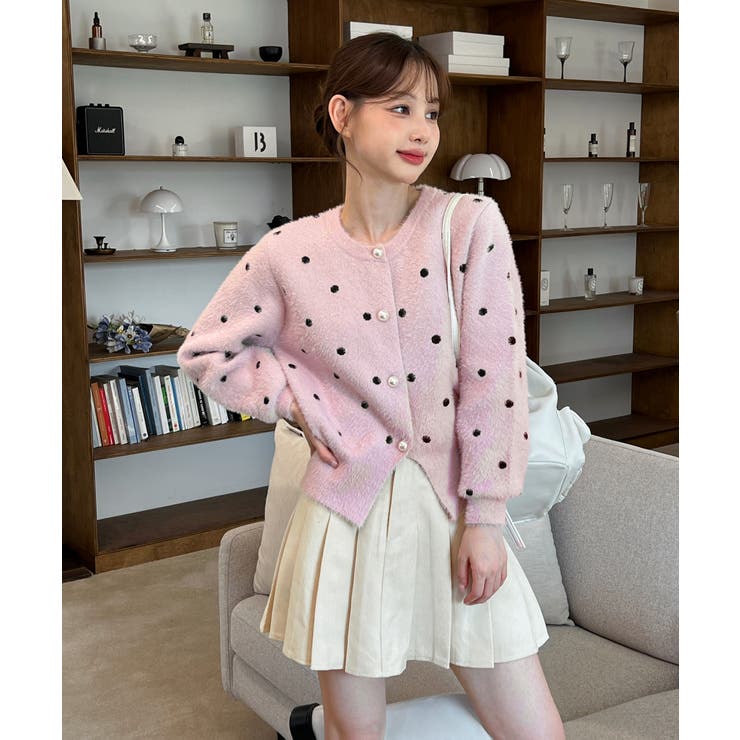 ドットニットカーディガン 2025 AW | by muni:r | 詳細画像37 