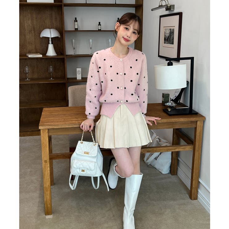 ドットニットカーディガン 2025 AW | by muni:r | 詳細画像38 