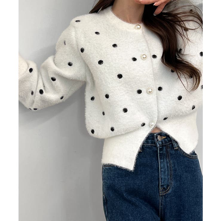 ドットニットカーディガン 2025 AW | by muni:r | 詳細画像4 