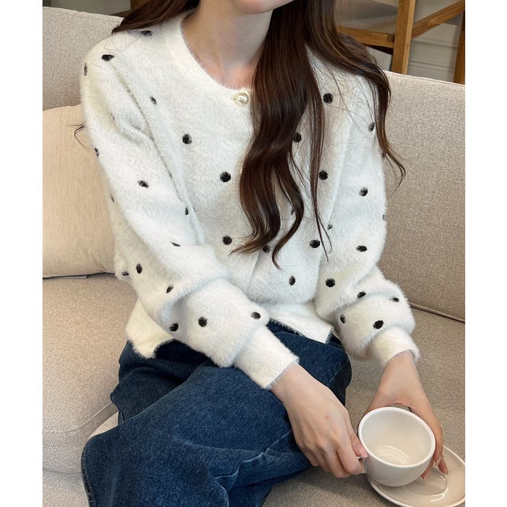 ドットニットカーディガン 2025 AW | by muni:r | 詳細画像5 