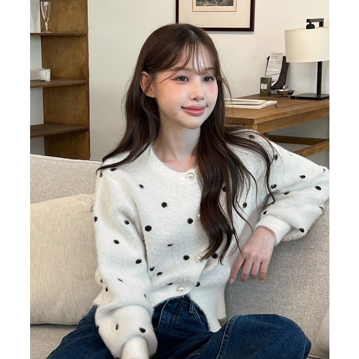 ドットニットカーディガン 2025 AW | by muni:r | 詳細画像6 