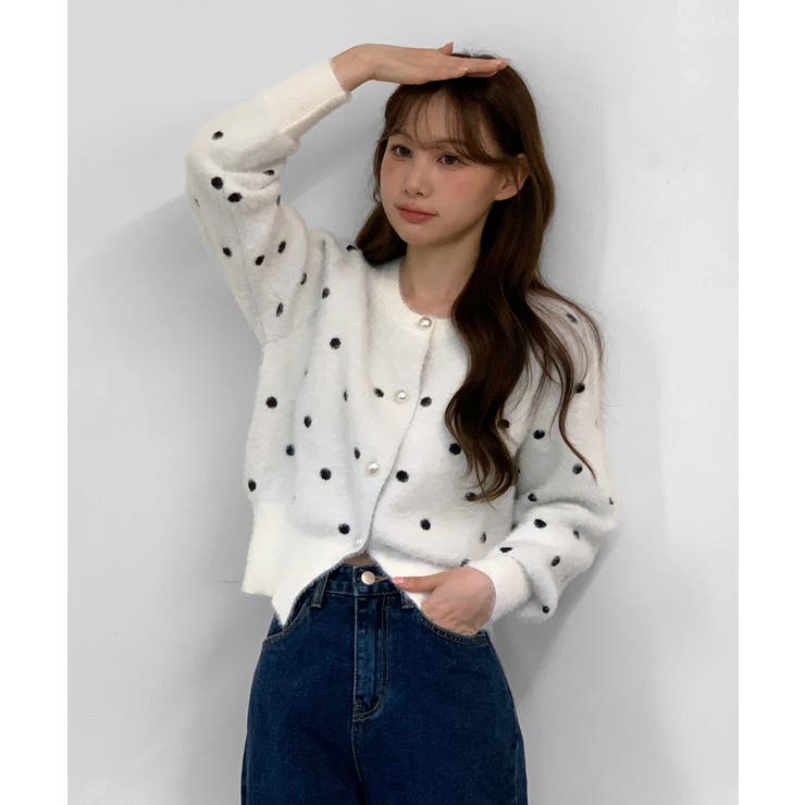 ドットニットカーディガン 2025 AW | by muni:r | 詳細画像7 