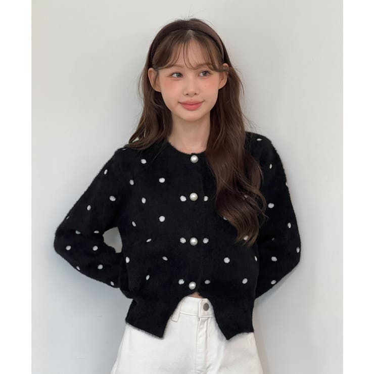 ドットニットカーディガン 2025 AW | by muni:r | 詳細画像9 