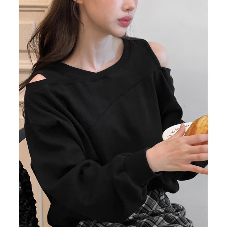 【着用動画あり 4色展開】ショルダーカットアウトスウェット 2025 | by muni:r | 詳細画像24 