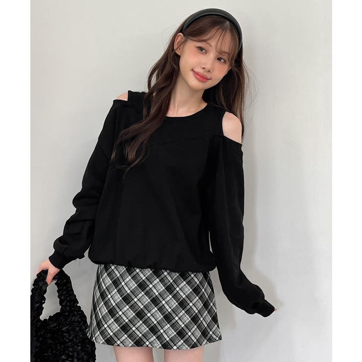 【着用動画あり 4色展開】ショルダーカットアウトスウェット 2025 | by muni:r | 詳細画像26 