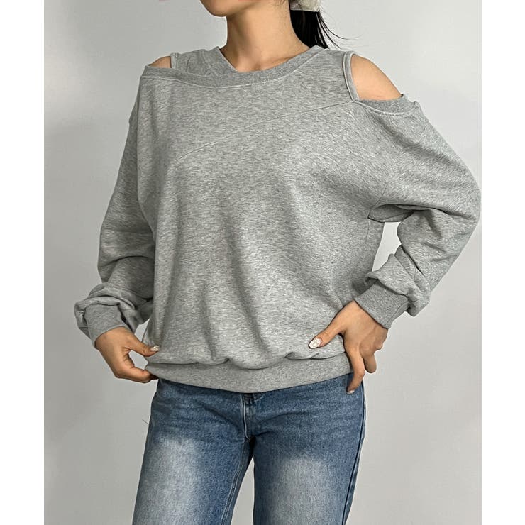 【着用動画あり 4色展開】ショルダーカットアウトスウェット 2025 | by muni:r | 詳細画像32 