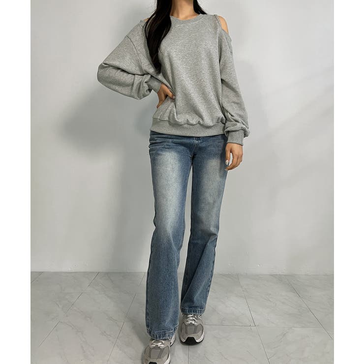 【着用動画あり 4色展開】ショルダーカットアウトスウェット 2025 | by muni:r | 詳細画像36 