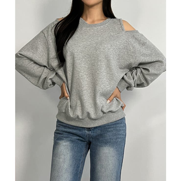 【着用動画あり 4色展開】ショルダーカットアウトスウェット 2025 | by muni:r | 詳細画像38 