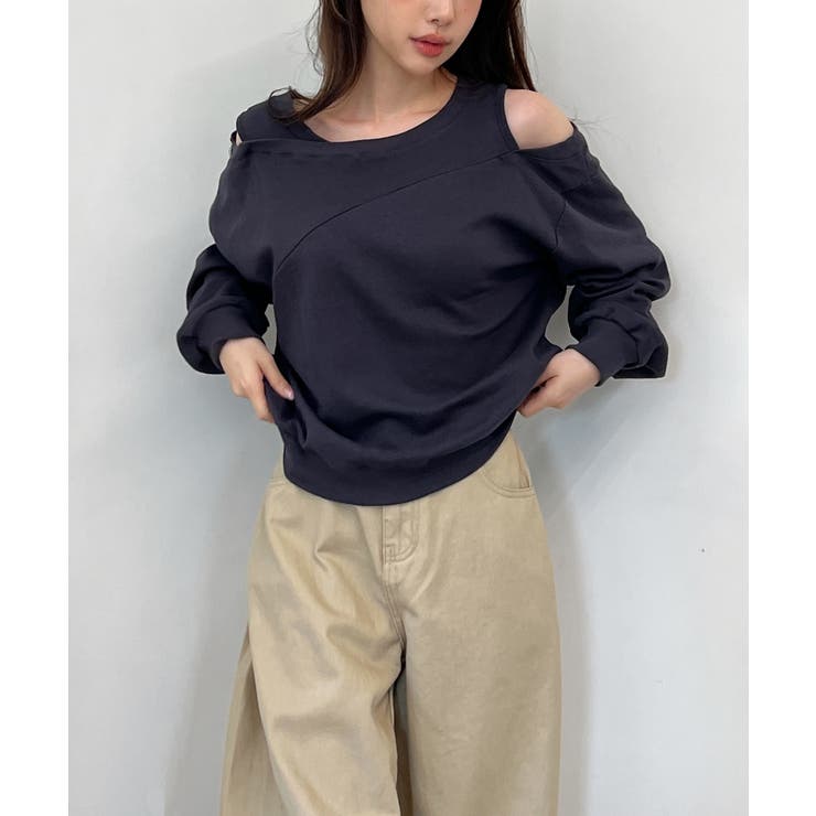 【着用動画あり 4色展開】ショルダーカットアウトスウェット 2025 | by muni:r | 詳細画像5 