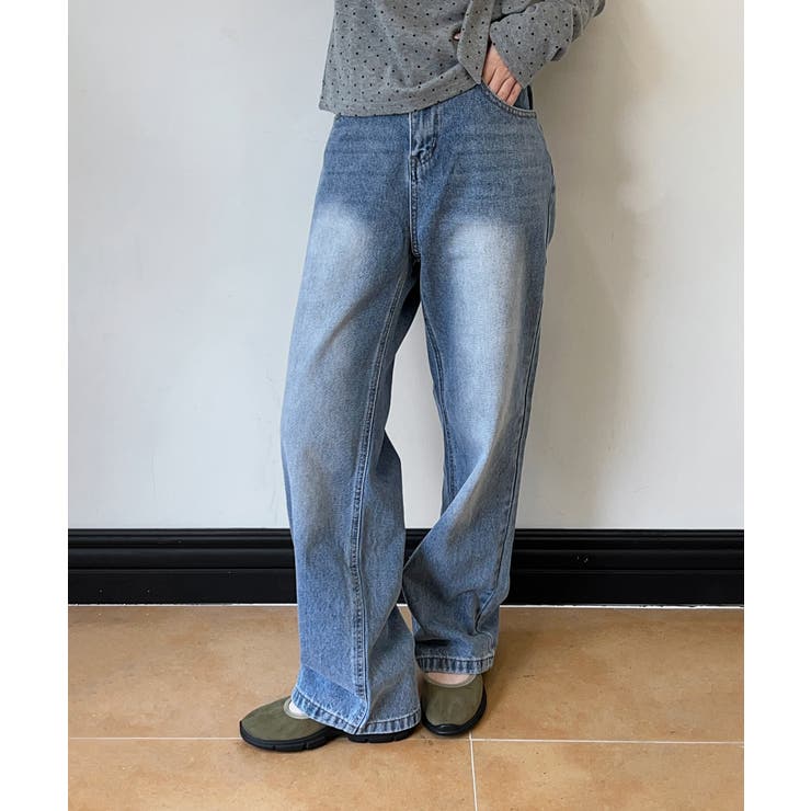 ルーズフィットウォッシングデニムパンツ 2025 AW | by muni:r | 詳細画像1 