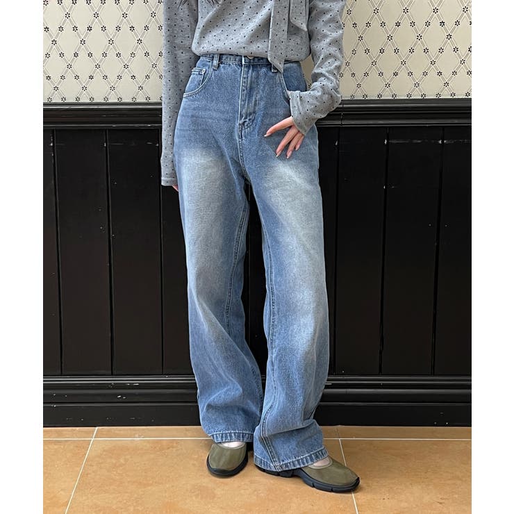 ルーズフィットウォッシングデニムパンツ 2025 AW | by muni:r | 詳細画像4 