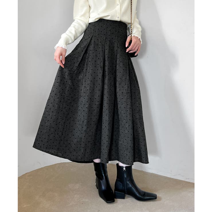 ハートドットプリーツロングスカート/2025 AW COLLECTION | by muni:r | 詳細画像10 