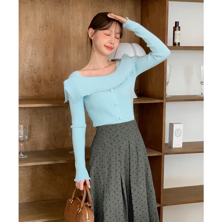 ハートドットプリーツロングスカート/2025 AW COLLECTION | by muni:r | 詳細画像3 