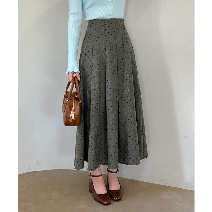 ハートドットプリーツロングスカート/2025 AW COLLECTION | by muni:r | 詳細画像7 