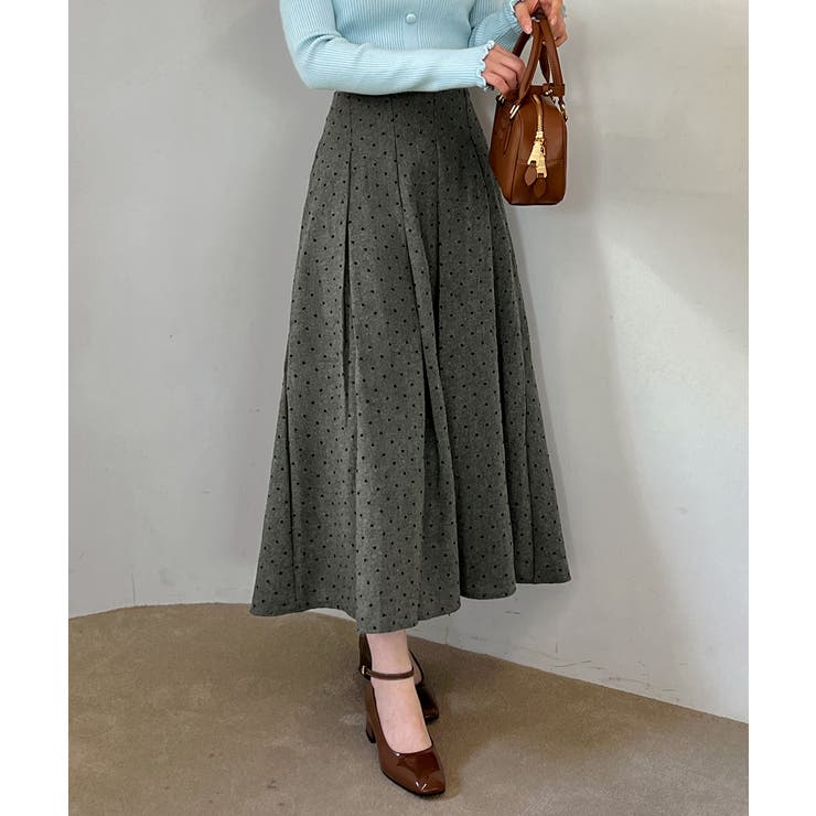 ハートドットプリーツロングスカート/2025 AW COLLECTION | by muni:r | 詳細画像9 