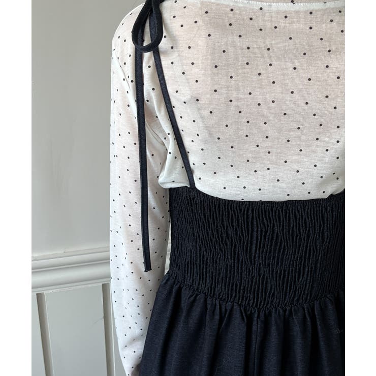 リボンデニムキャミロングワンピース/2025 AW COLLECTION | by muni:r | 詳細画像9 