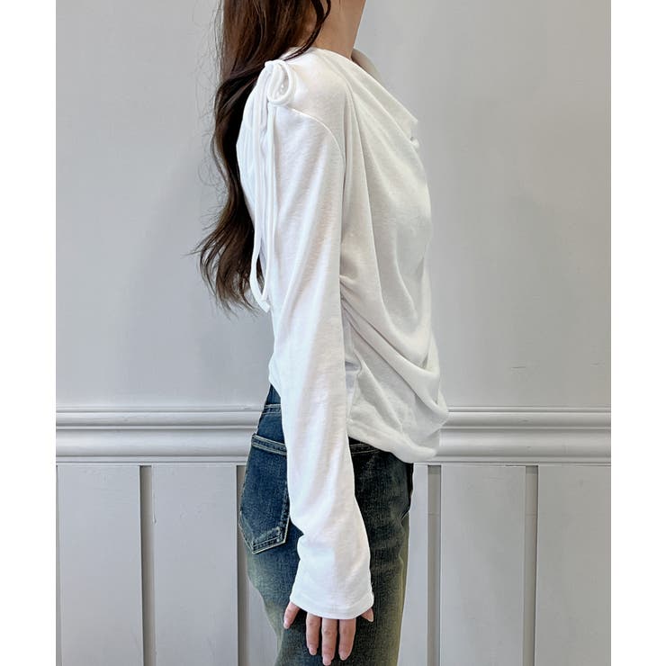 ドレープシャーリングブラウスTシャツ /2025 AW COLLECTION | by muni:r | 詳細画像10 