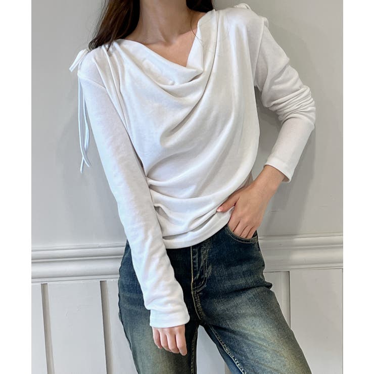 ドレープシャーリングブラウスTシャツ /2025 AW COLLECTION | by muni:r | 詳細画像2 