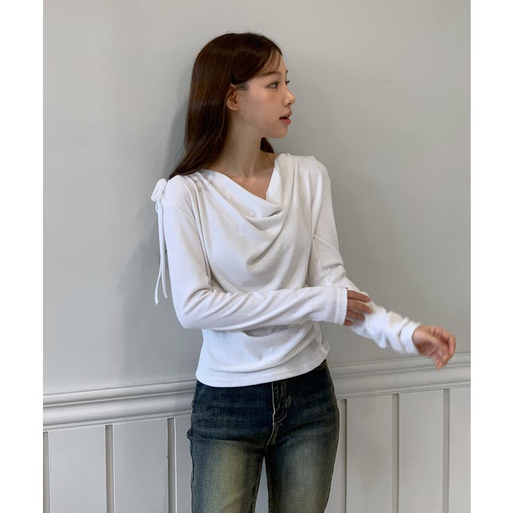 ドレープシャーリングブラウスTシャツ /2025 AW COLLECTION | by muni:r | 詳細画像5 