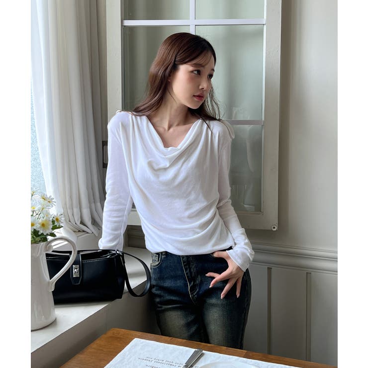 ドレープシャーリングブラウスTシャツ /2025 AW COLLECTION | by muni:r | 詳細画像7 