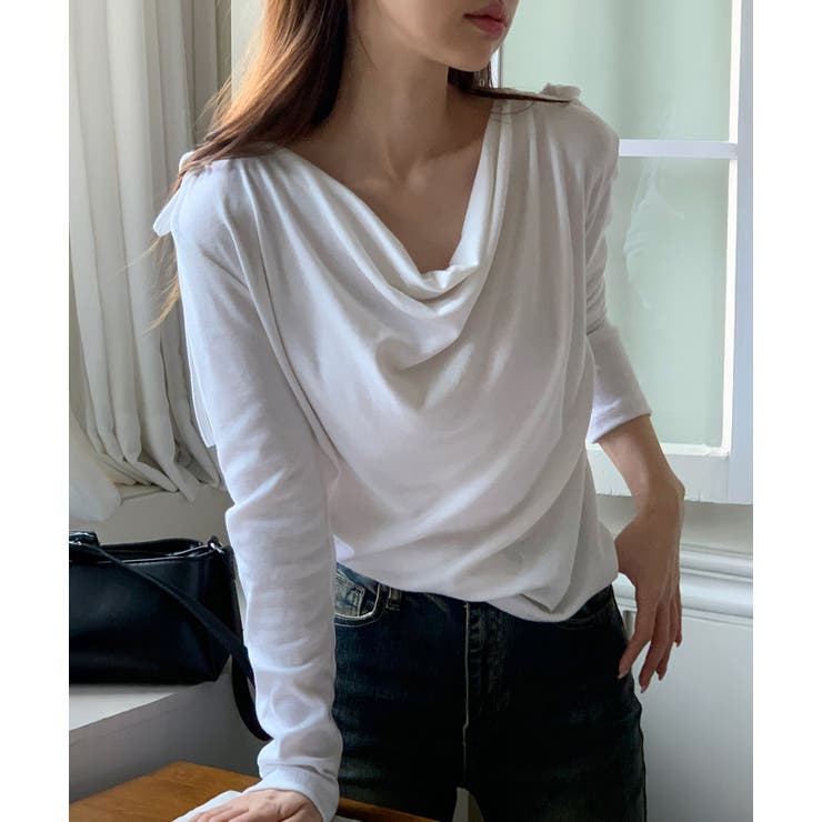 ドレープシャーリングブラウスTシャツ /2025 AW COLLECTION | by muni:r | 詳細画像8 