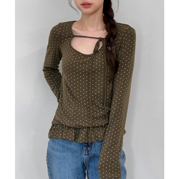 ドットリボンフリルTシャツ 2025 AW | by muni:r | 詳細画像18 