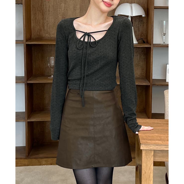 ドットリボンフリルTシャツ 2025 AW | by muni:r | 詳細画像23 