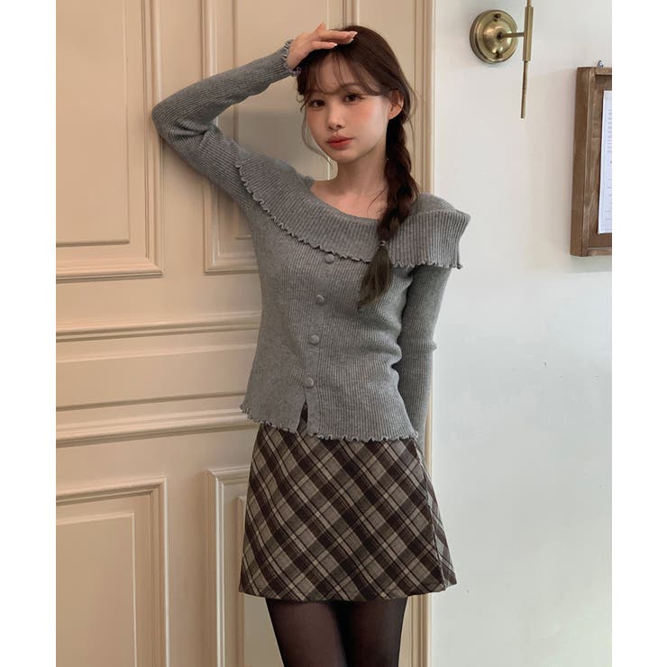 フリルオフショルダーニット/2025 AW COLLECTION | by muni:r | 詳細画像10 