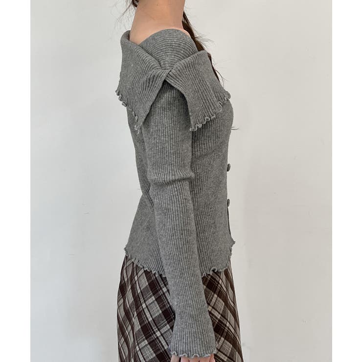 フリルオフショルダーニット/2025 AW COLLECTION | by muni:r | 詳細画像13 